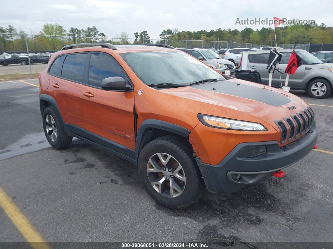 2016 Jeep Cherokee Trailhawk Orange vin: 1C4PJMBB8GW277701