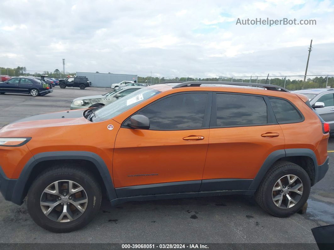 2016 Jeep Cherokee Trailhawk Orange vin: 1C4PJMBB8GW277701