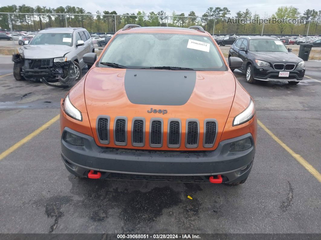 2016 Jeep Cherokee Trailhawk Orange vin: 1C4PJMBB8GW277701