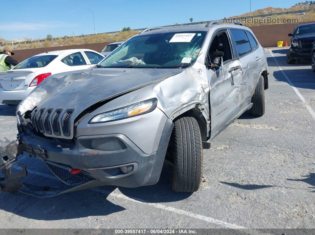 2015 Jeep Cherokee Trailhawk Gray vin: 1C4PJMBB9FW615623