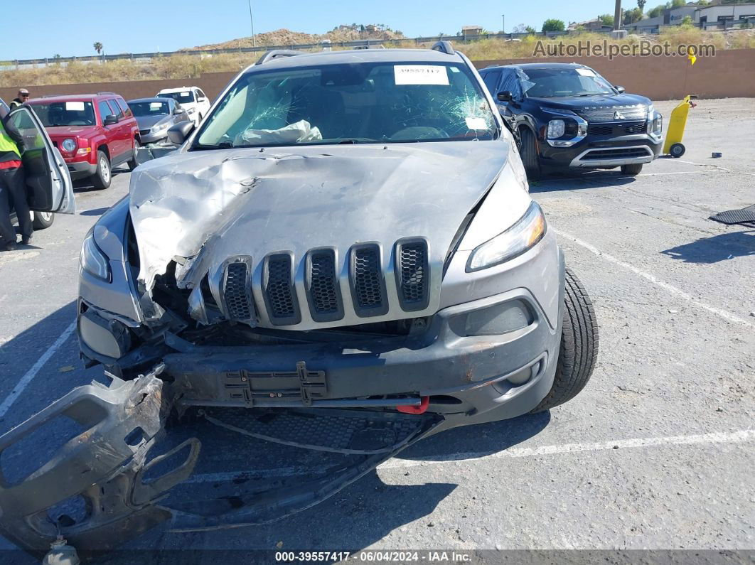 2015 Jeep Cherokee Trailhawk Gray vin: 1C4PJMBB9FW615623