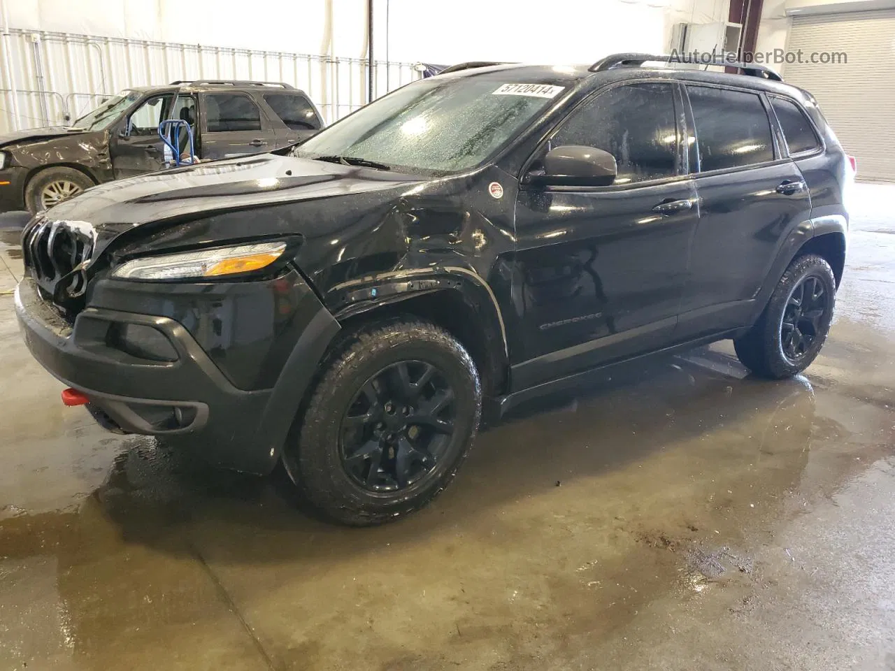 2015 Jeep Cherokee Trailhawk Black vin: 1C4PJMBB9FW615895