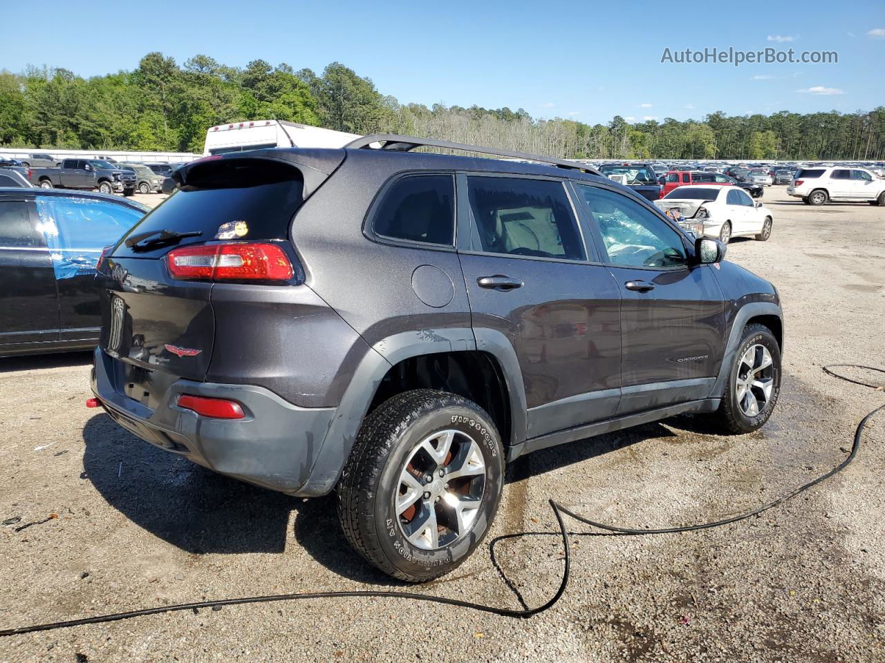 2014 Jeep Cherokee Trailhawk Gray vin: 1C4PJMBBXEW308766