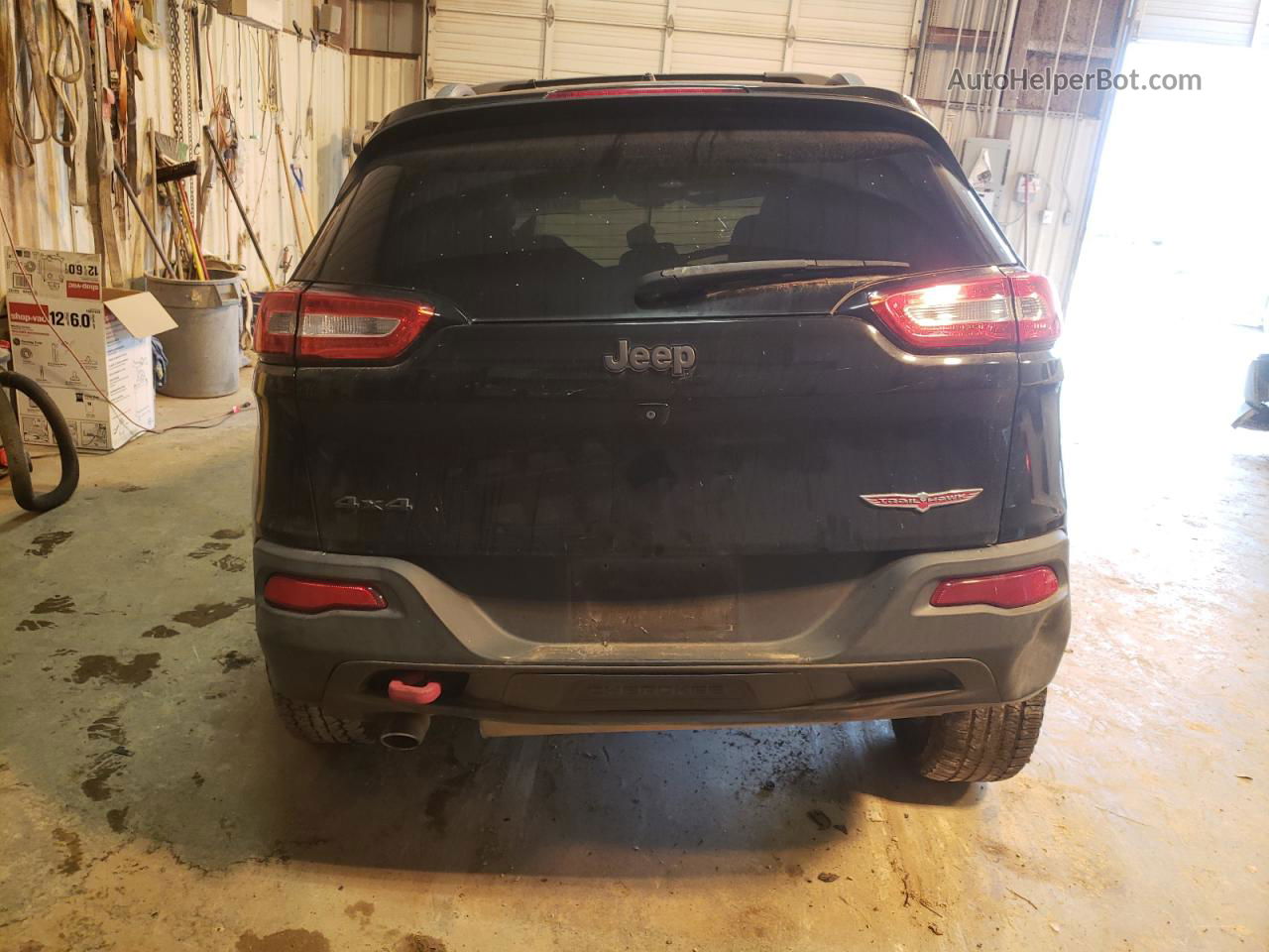 2015 Jeep Cherokee Trailhawk Black vin: 1C4PJMBBXFW545890