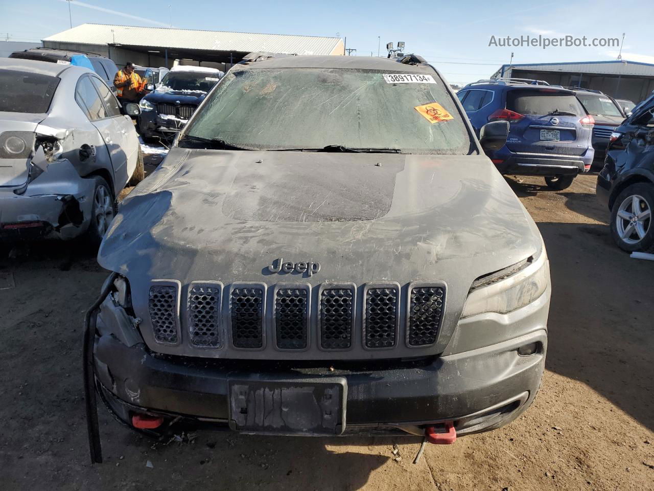 2019 Jeep Cherokee Trailhawk Серый vin: 1C4PJMBN0KD425256