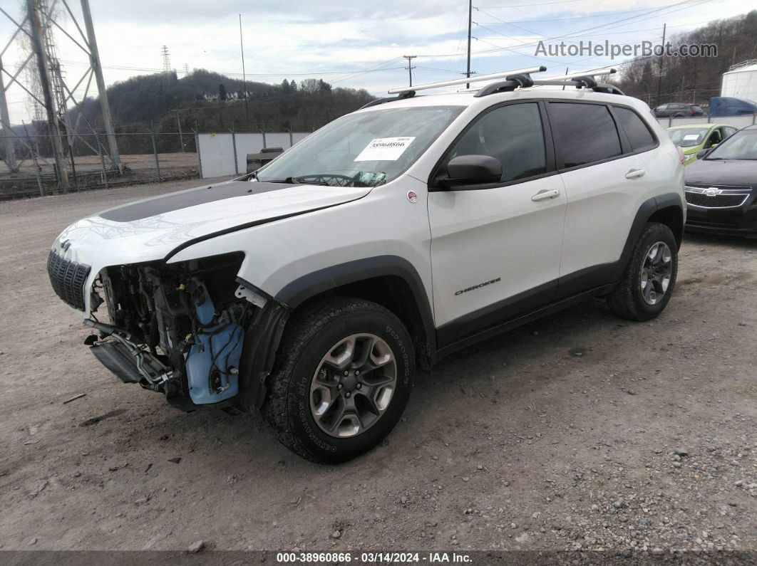 2019 Jeep Cherokee Trailhawk 4x4 White vin: 1C4PJMBN1KD261371