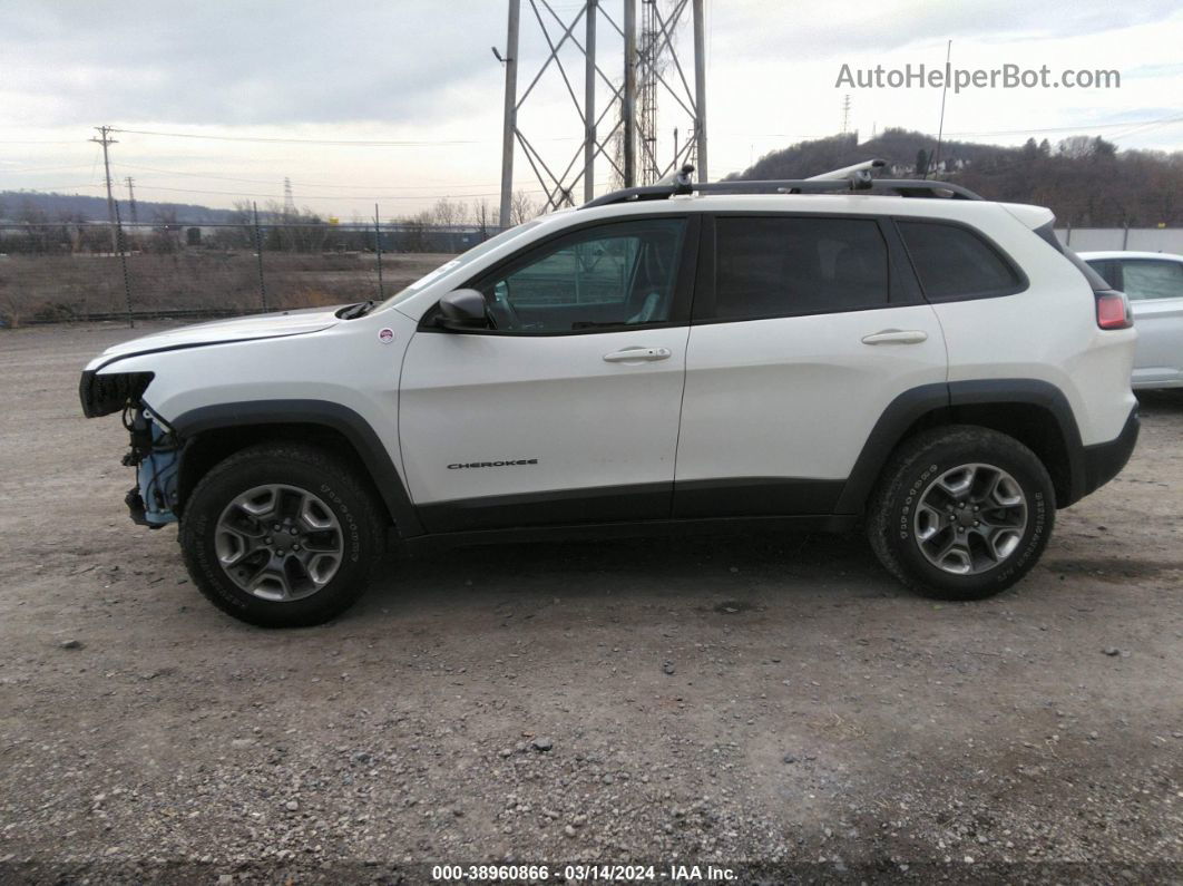 2019 Jeep Cherokee Trailhawk 4x4 White vin: 1C4PJMBN1KD261371