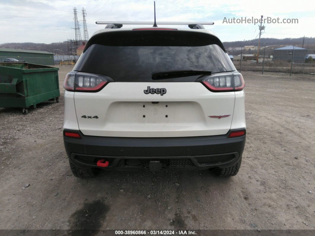 2019 Jeep Cherokee Trailhawk 4x4 White vin: 1C4PJMBN1KD261371