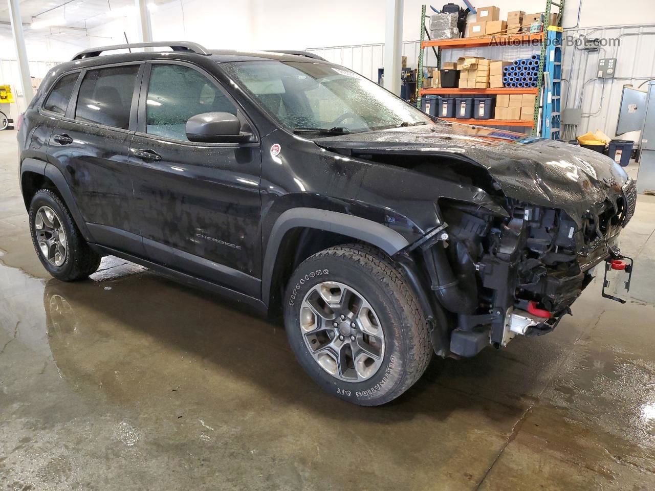 2019 Jeep Cherokee Trailhawk Черный vin: 1C4PJMBN3KD207652