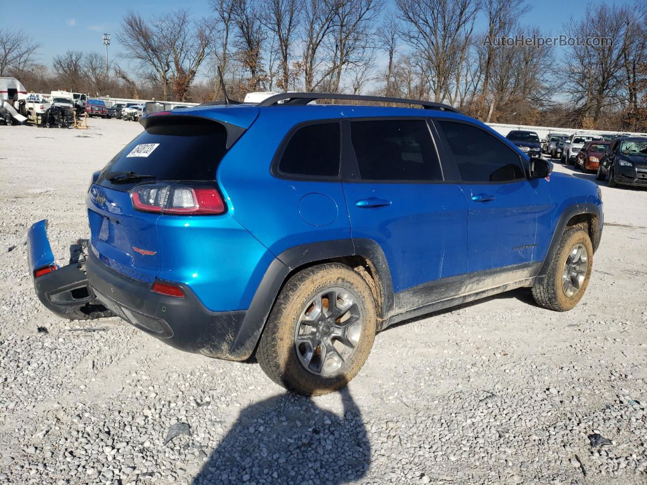 2019 Jeep Cherokee Trailhawk Blue vin: 1C4PJMBN6KD182813