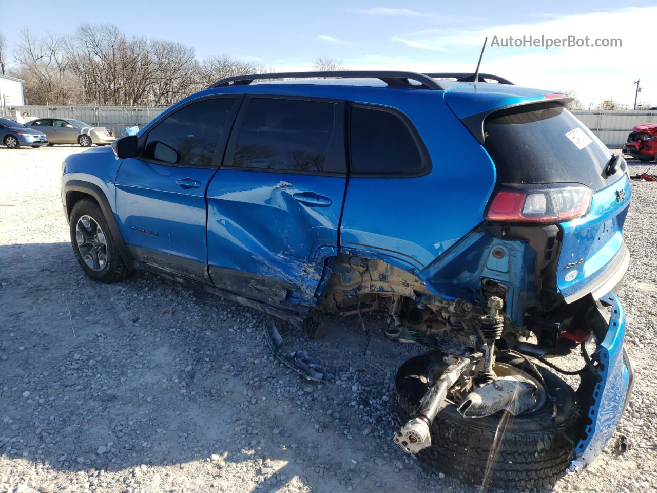 2019 Jeep Cherokee Trailhawk Blue vin: 1C4PJMBN6KD182813