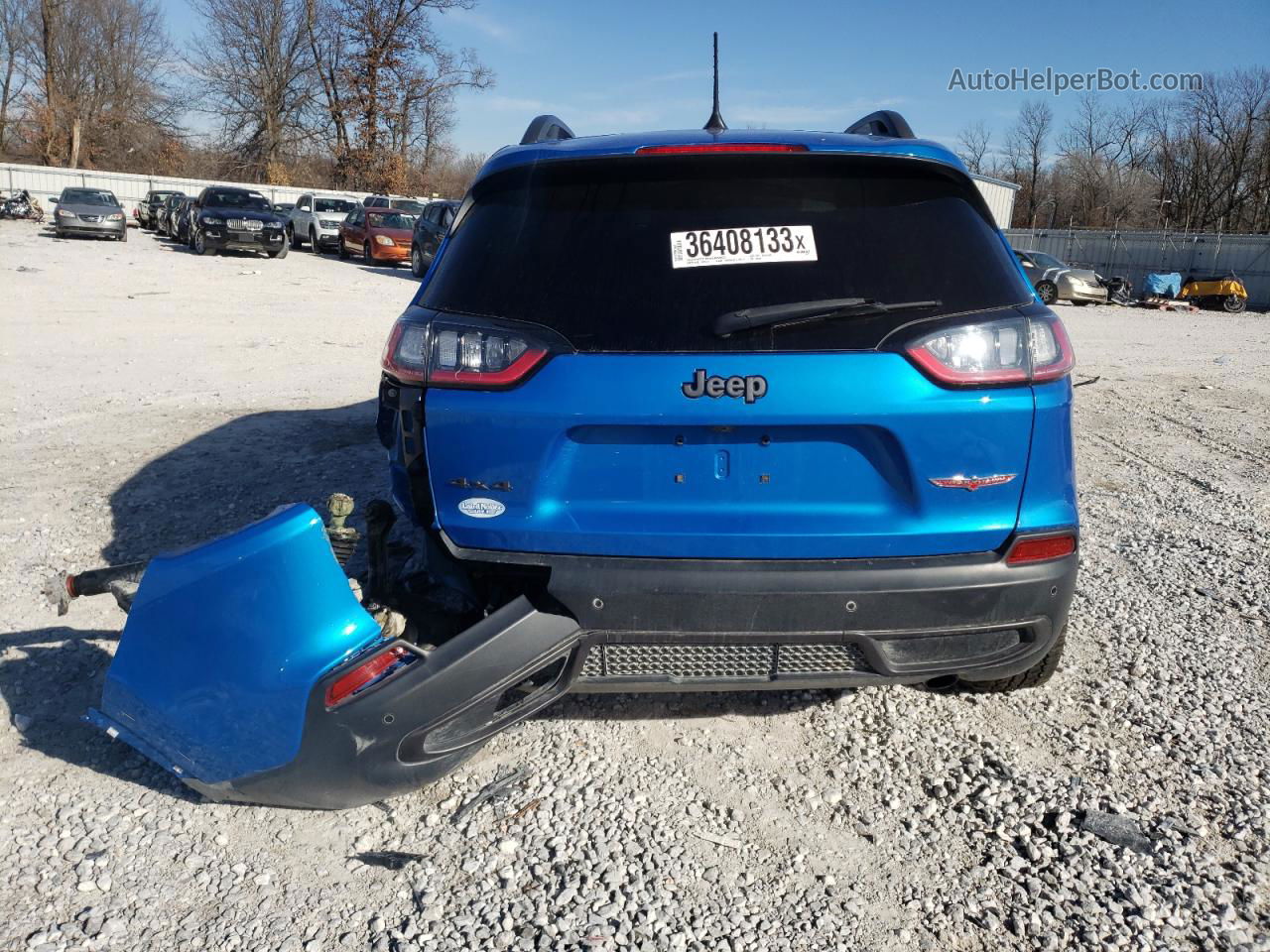 2019 Jeep Cherokee Trailhawk Blue vin: 1C4PJMBN6KD182813