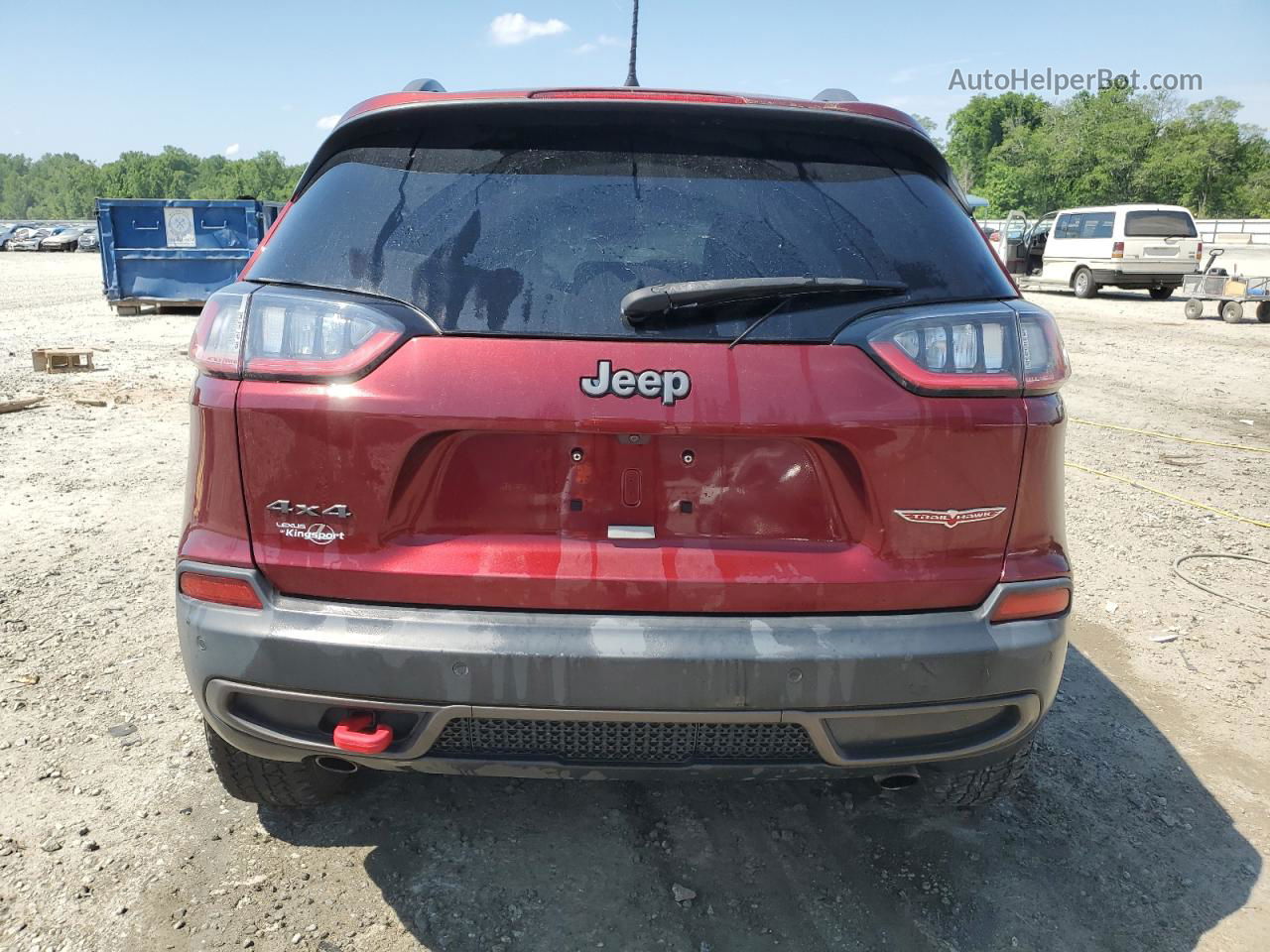 2019 Jeep Cherokee Trailhawk Красный vin: 1C4PJMBN7KD133569