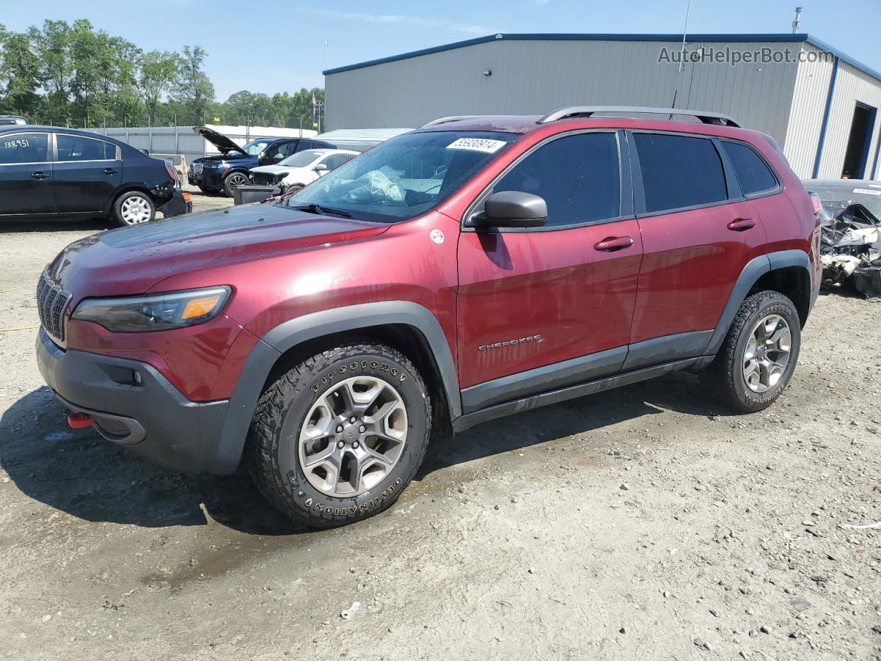 2019 Jeep Cherokee Trailhawk Красный vin: 1C4PJMBN7KD133569