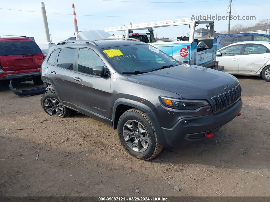 2019 Jeep Cherokee Trailhawk 4x4 Gray vin: 1C4PJMBN8KD486872