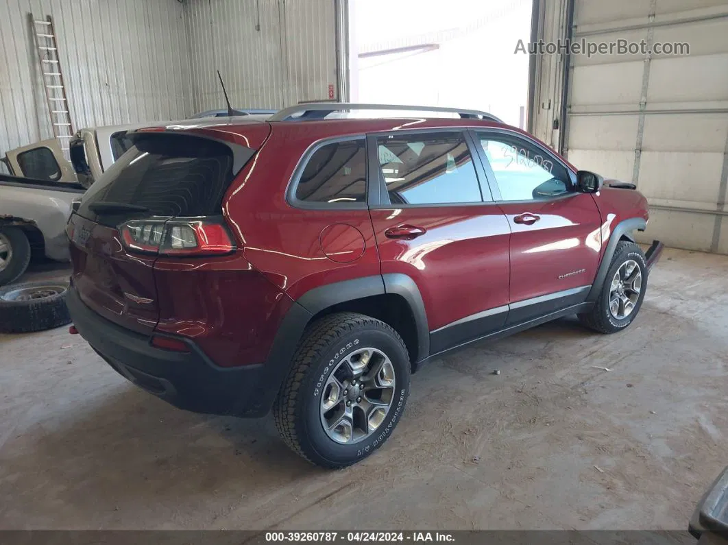 2019 Jeep Cherokee Trailhawk 4x4 Red vin: 1C4PJMBN8KD487486