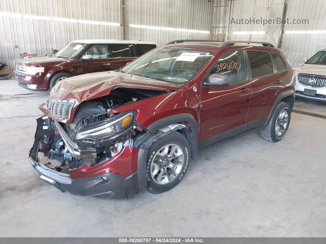 2019 Jeep Cherokee Trailhawk 4x4 Red vin: 1C4PJMBN8KD487486