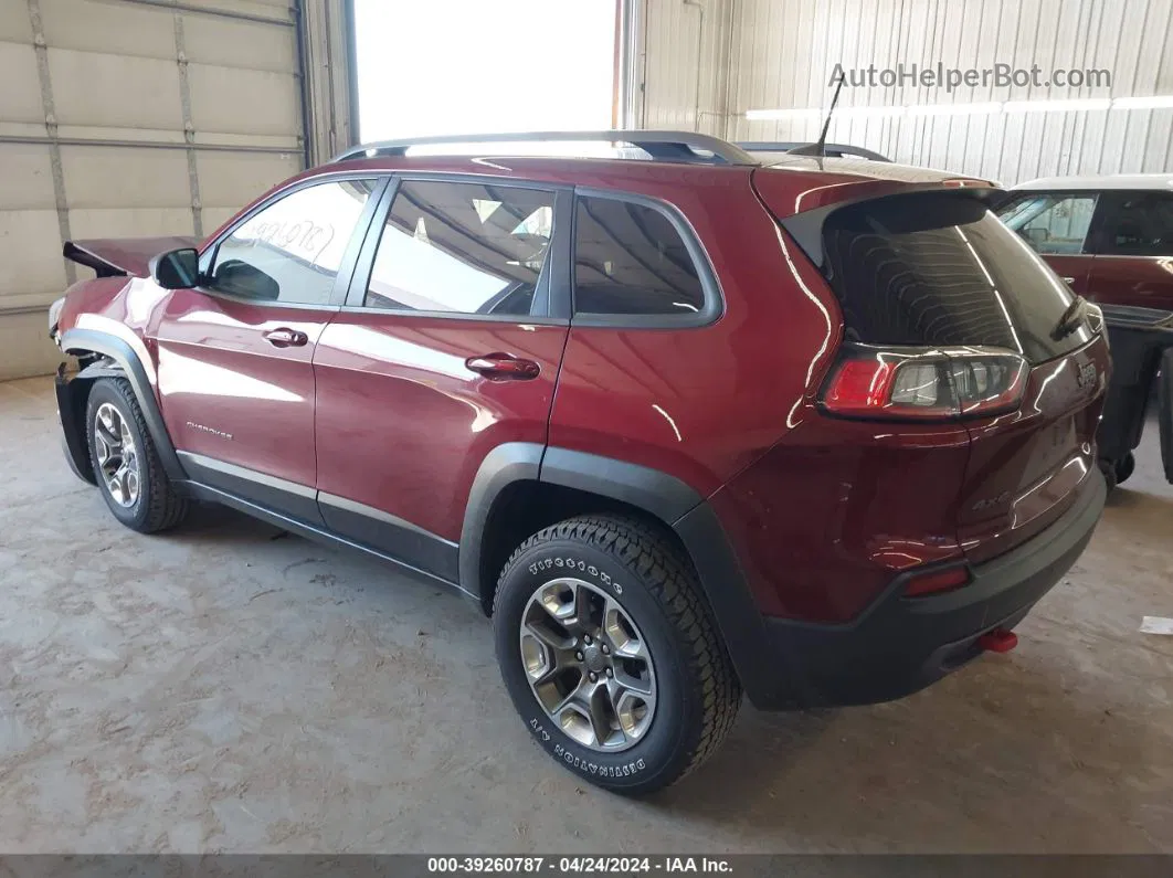 2019 Jeep Cherokee Trailhawk 4x4 Red vin: 1C4PJMBN8KD487486