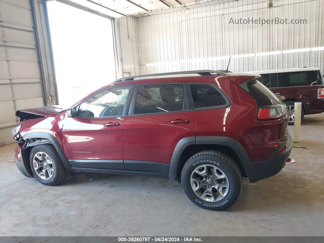 2019 Jeep Cherokee Trailhawk 4x4 Red vin: 1C4PJMBN8KD487486