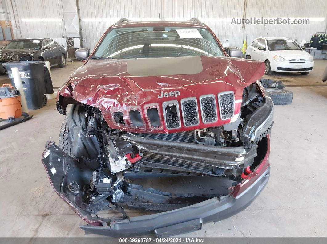 2019 Jeep Cherokee Trailhawk 4x4 Red vin: 1C4PJMBN8KD487486