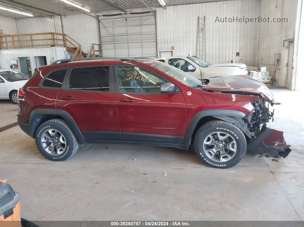 2019 Jeep Cherokee Trailhawk 4x4 Red vin: 1C4PJMBN8KD487486