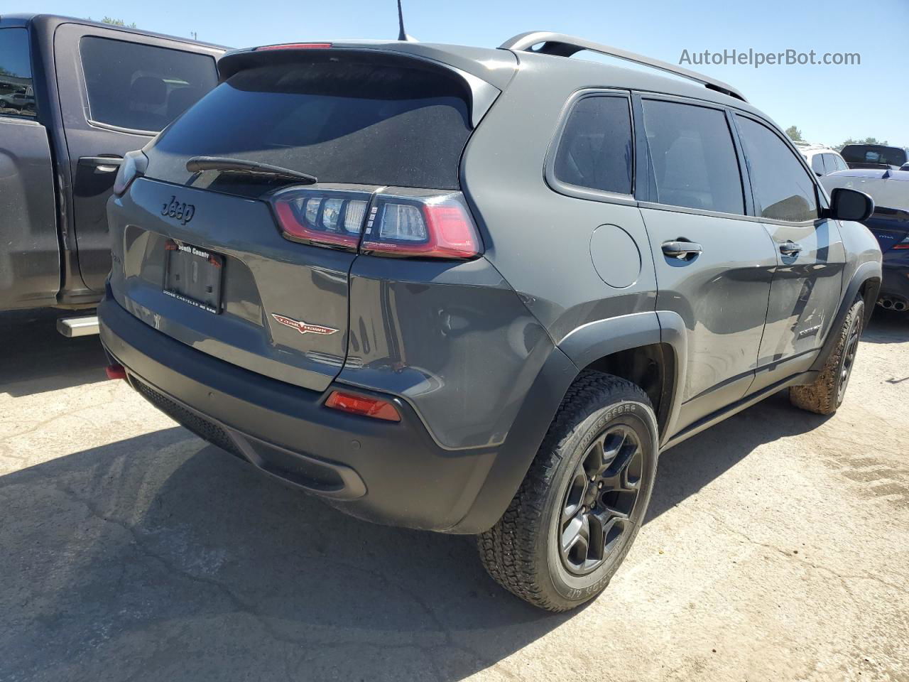 2019 Jeep Cherokee Trailhawk Серый vin: 1C4PJMBNXKD437284