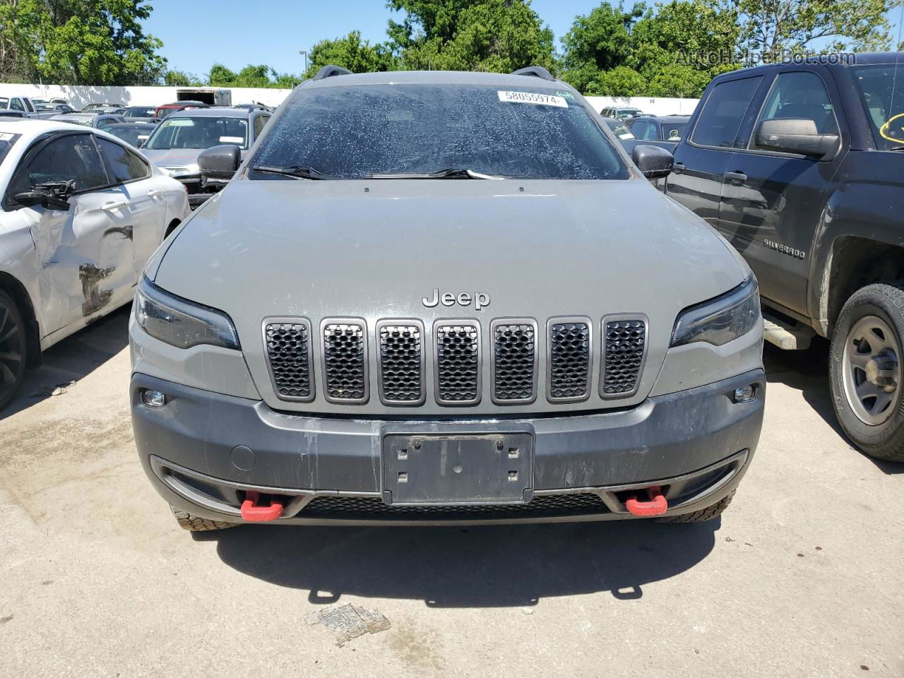 2019 Jeep Cherokee Trailhawk Серый vin: 1C4PJMBNXKD437284