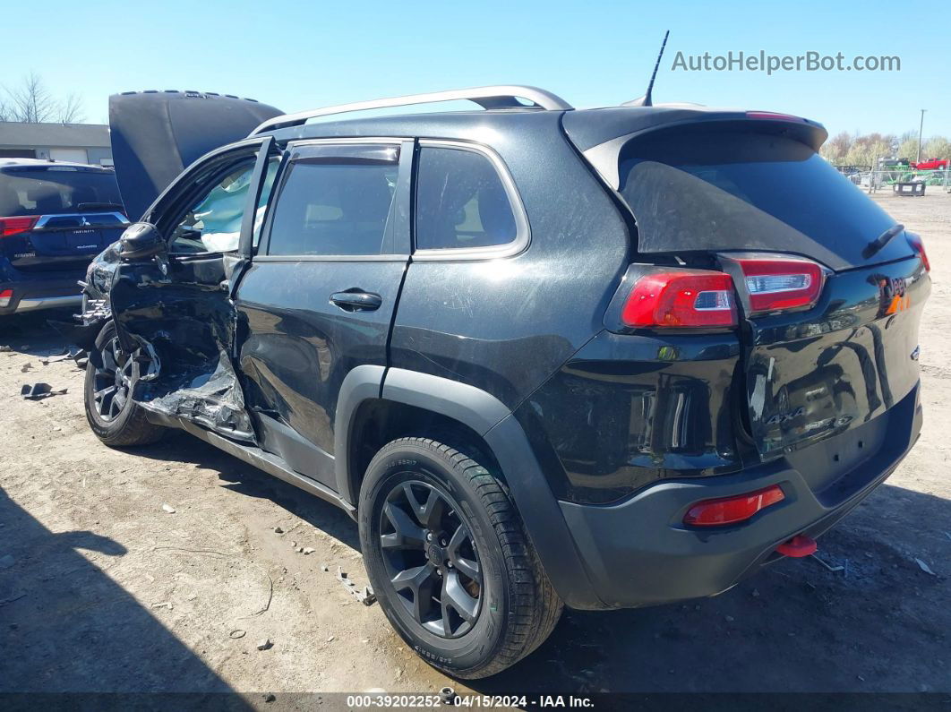 2016 Jeep Cherokee Trailhawk Black vin: 1C4PJMBS0GW109597