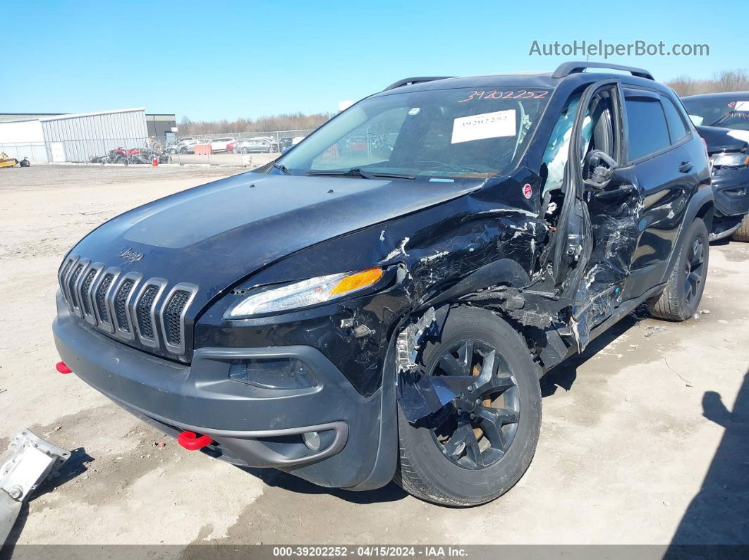 2016 Jeep Cherokee Trailhawk Black vin: 1C4PJMBS0GW109597