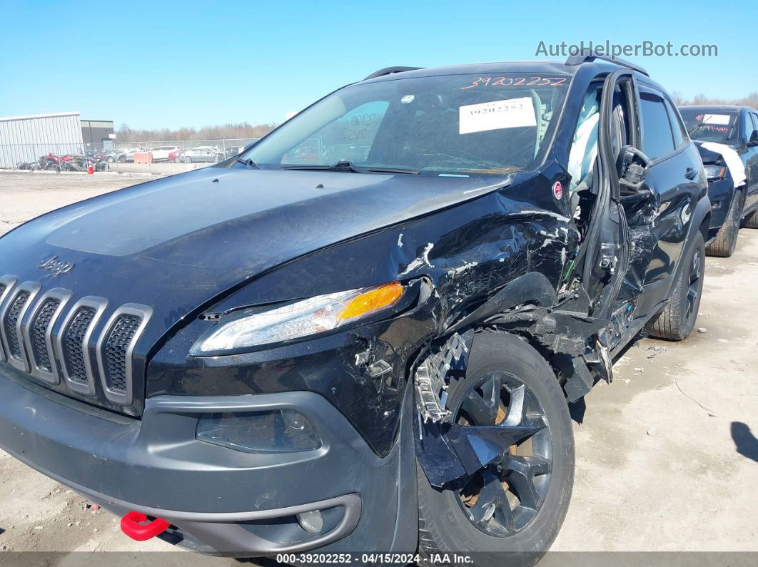 2016 Jeep Cherokee Trailhawk Black vin: 1C4PJMBS0GW109597