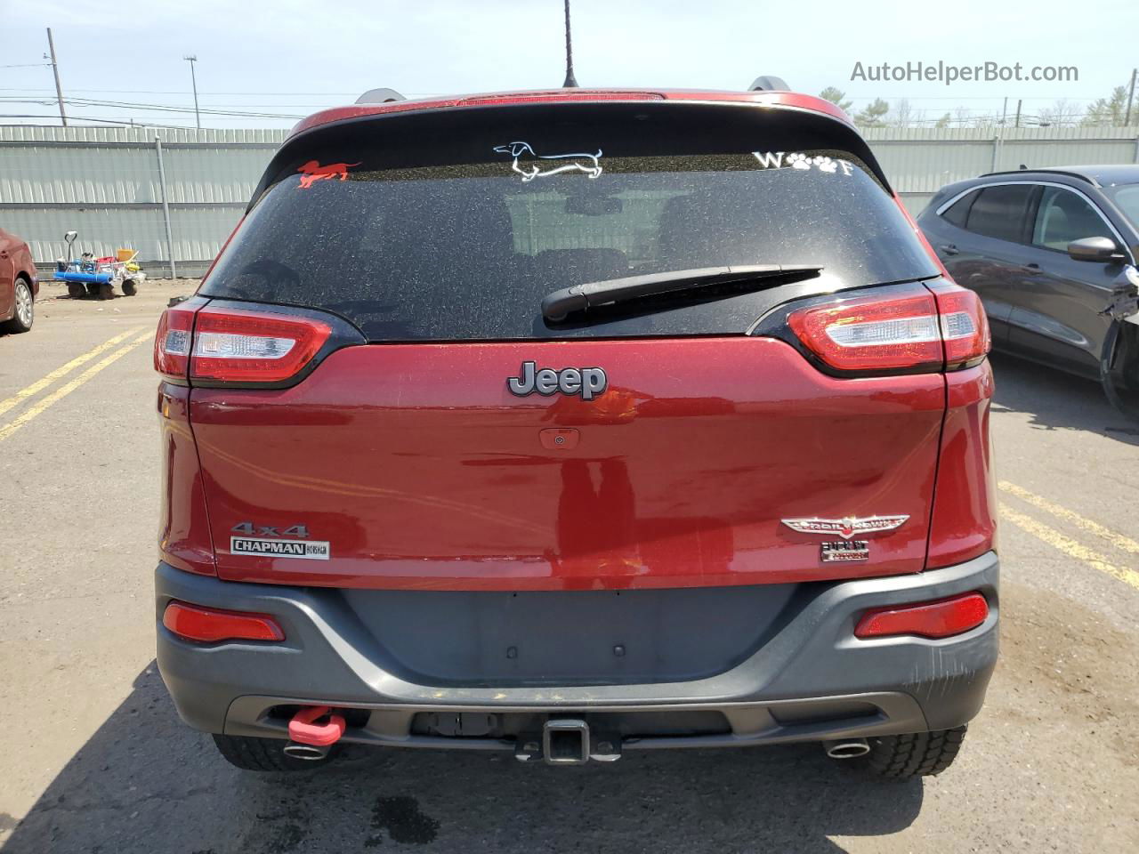 2016 Jeep Cherokee Trailhawk Красный vin: 1C4PJMBS0GW146066