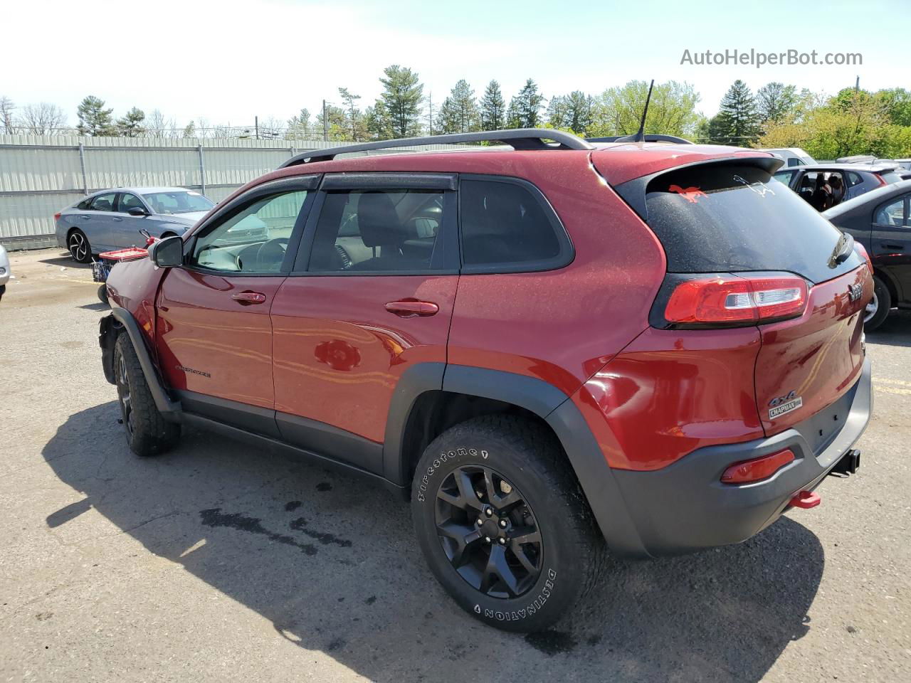 2016 Jeep Cherokee Trailhawk Red vin: 1C4PJMBS0GW146066