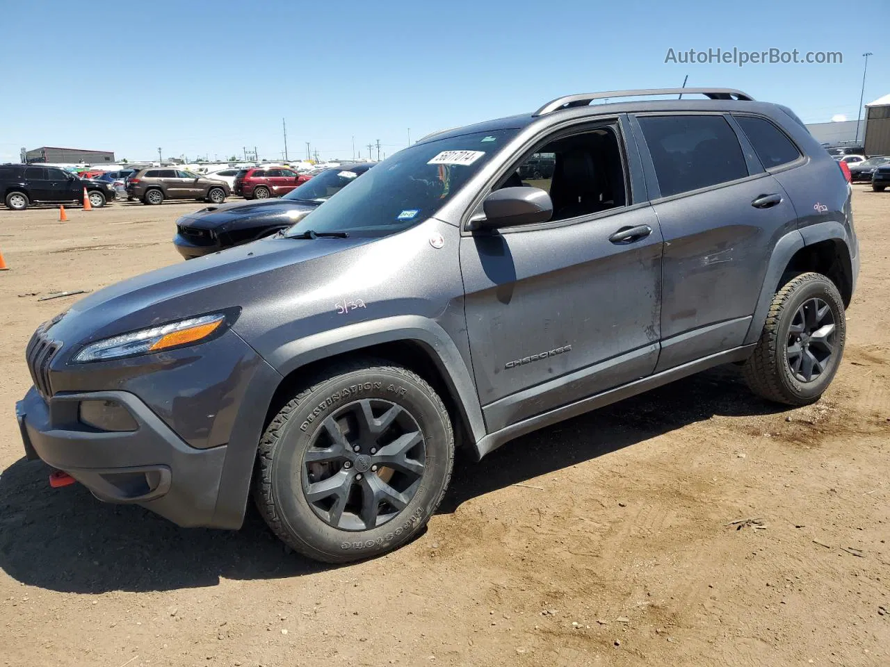 2016 Jeep Cherokee Trailhawk Charcoal vin: 1C4PJMBS0GW246023