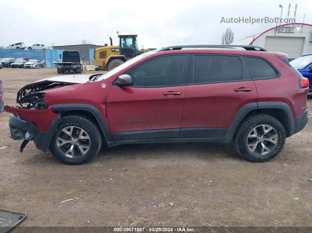 2016 Jeep Cherokee Trailhawk Red vin: 1C4PJMBS0GW256213