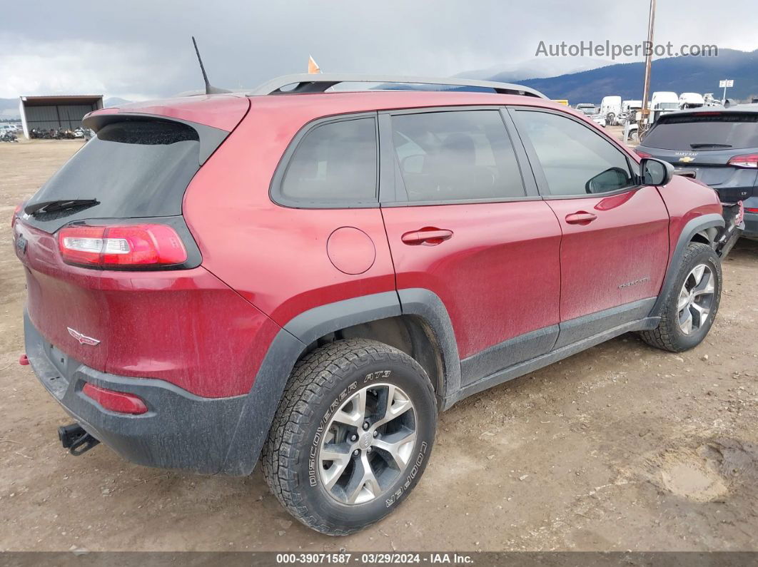 2016 Jeep Cherokee Trailhawk Red vin: 1C4PJMBS0GW256213