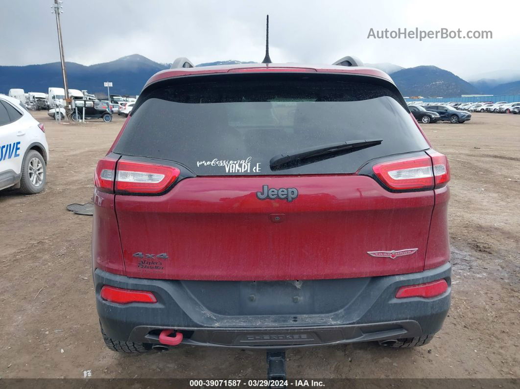 2016 Jeep Cherokee Trailhawk Red vin: 1C4PJMBS0GW256213