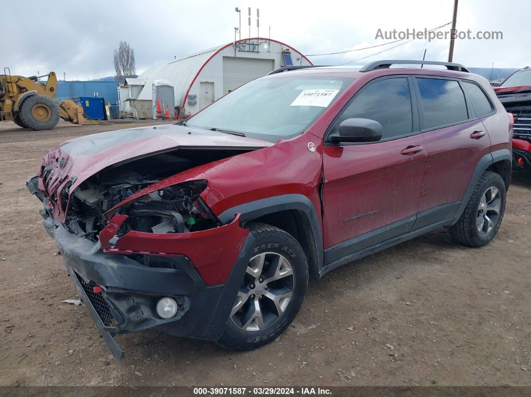 2016 Jeep Cherokee Trailhawk Red vin: 1C4PJMBS0GW256213