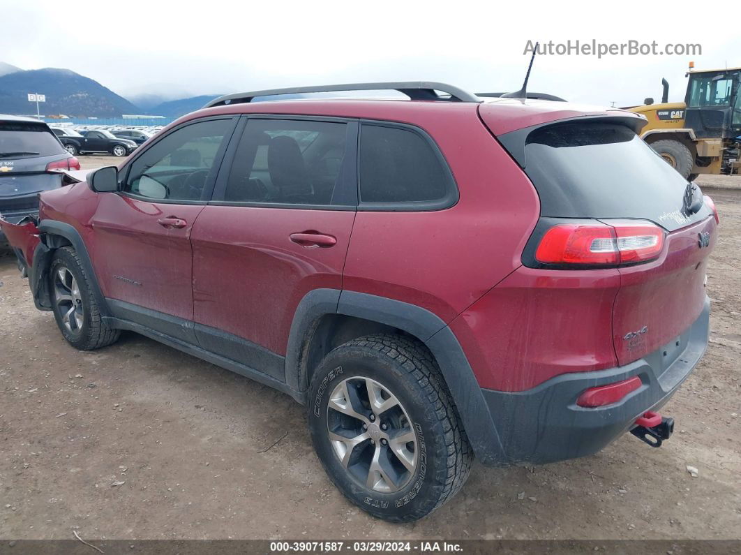 2016 Jeep Cherokee Trailhawk Red vin: 1C4PJMBS0GW256213