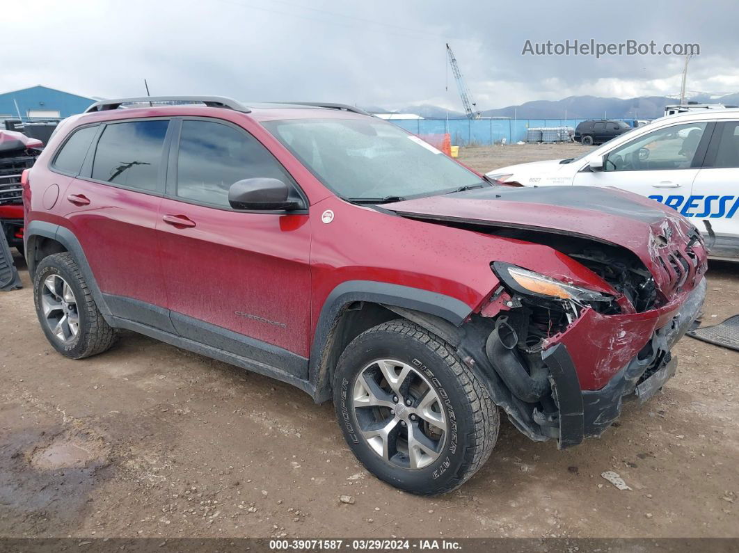 2016 Jeep Cherokee Trailhawk Red vin: 1C4PJMBS0GW256213