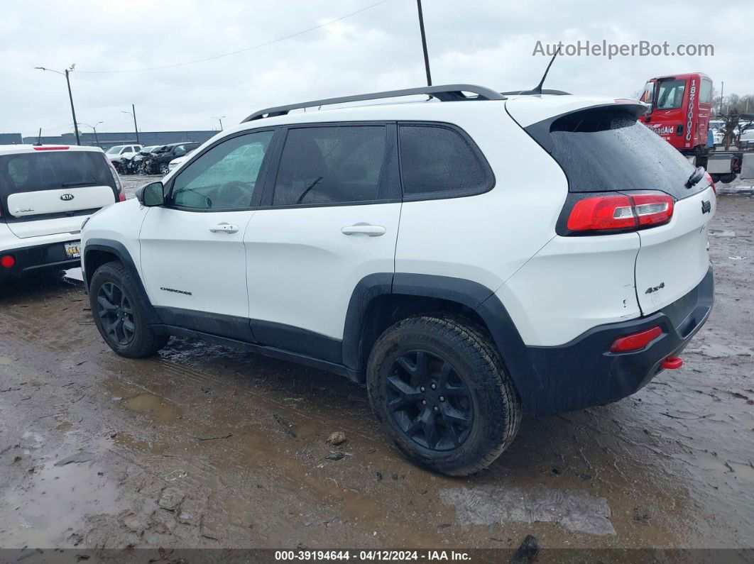 2015 Jeep Cherokee Trailhawk White vin: 1C4PJMBS1FW510283