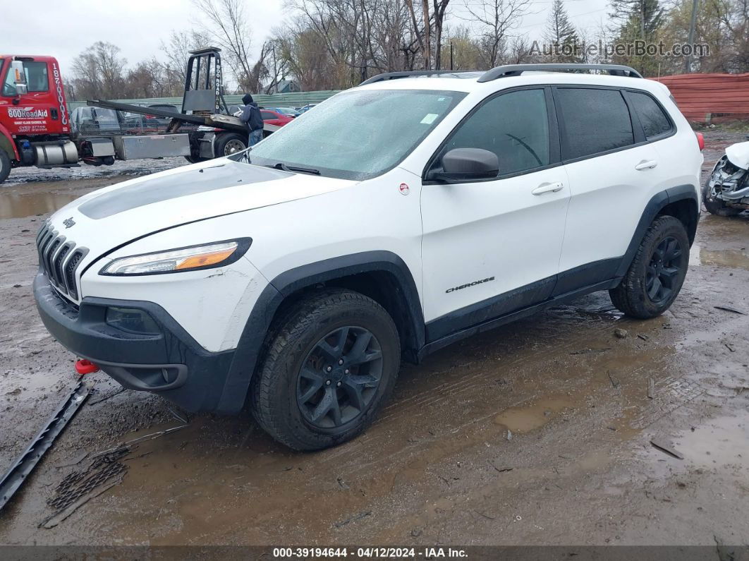 2015 Jeep Cherokee Trailhawk White vin: 1C4PJMBS1FW510283