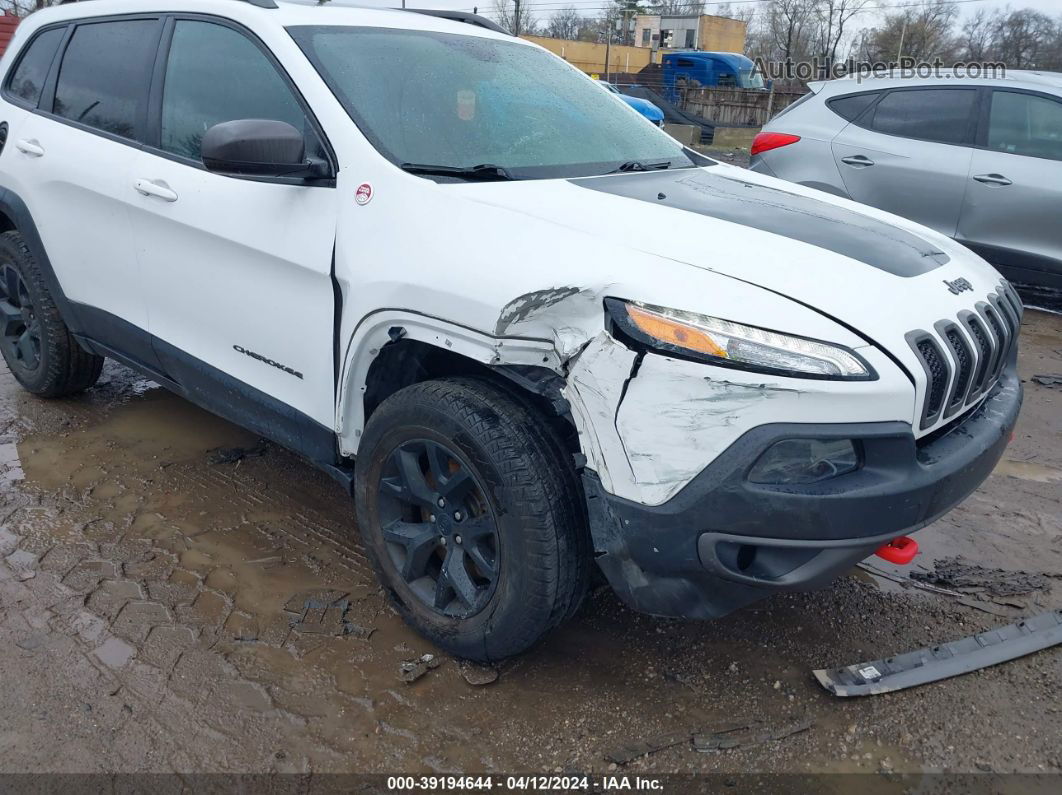 2015 Jeep Cherokee Trailhawk White vin: 1C4PJMBS1FW510283