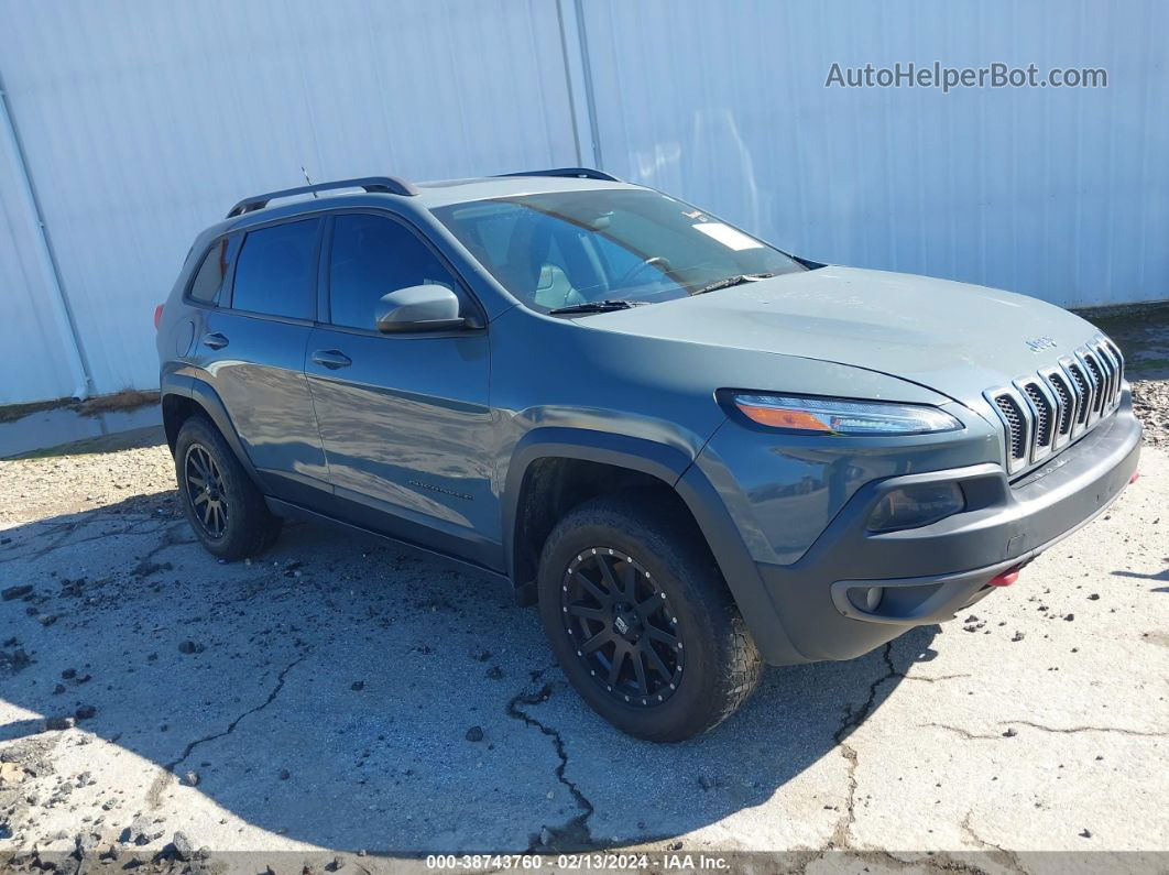 2015 Jeep Cherokee Trailhawk Gray vin: 1C4PJMBS1FW520621