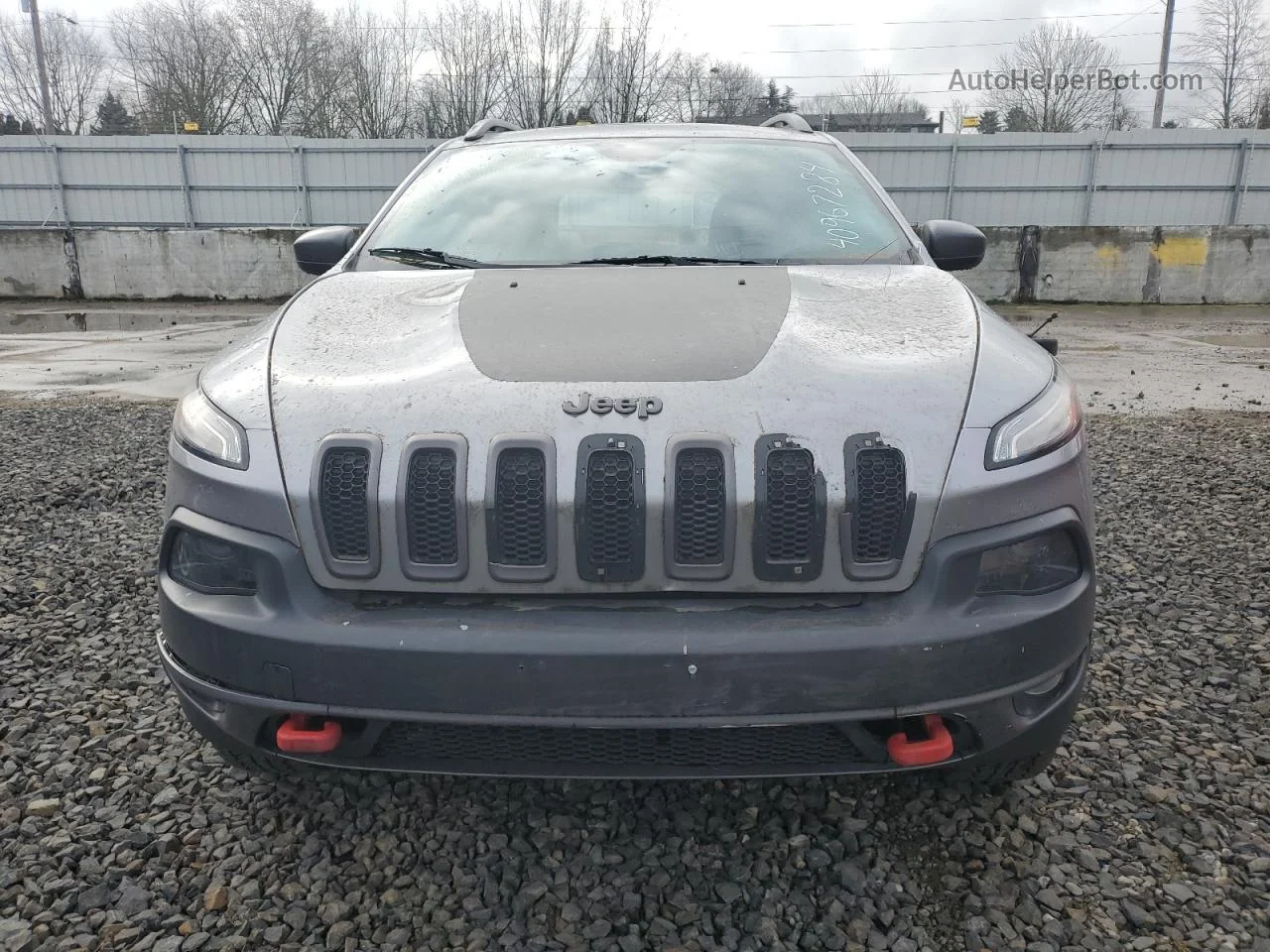 2016 Jeep Cherokee Trailhawk Silver vin: 1C4PJMBS1GW295912