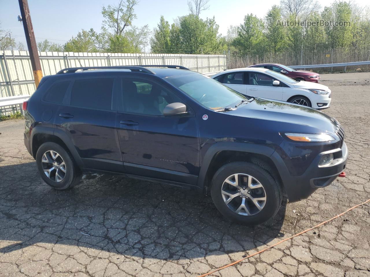 2014 Jeep Cherokee Trailhawk Blue vin: 1C4PJMBS2EW180250