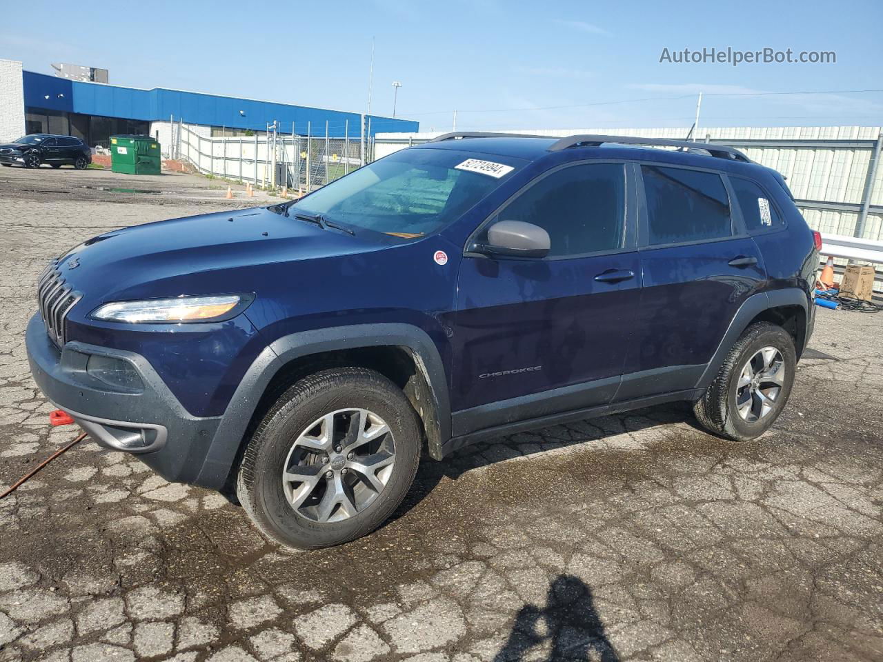 2014 Jeep Cherokee Trailhawk Blue vin: 1C4PJMBS2EW180250