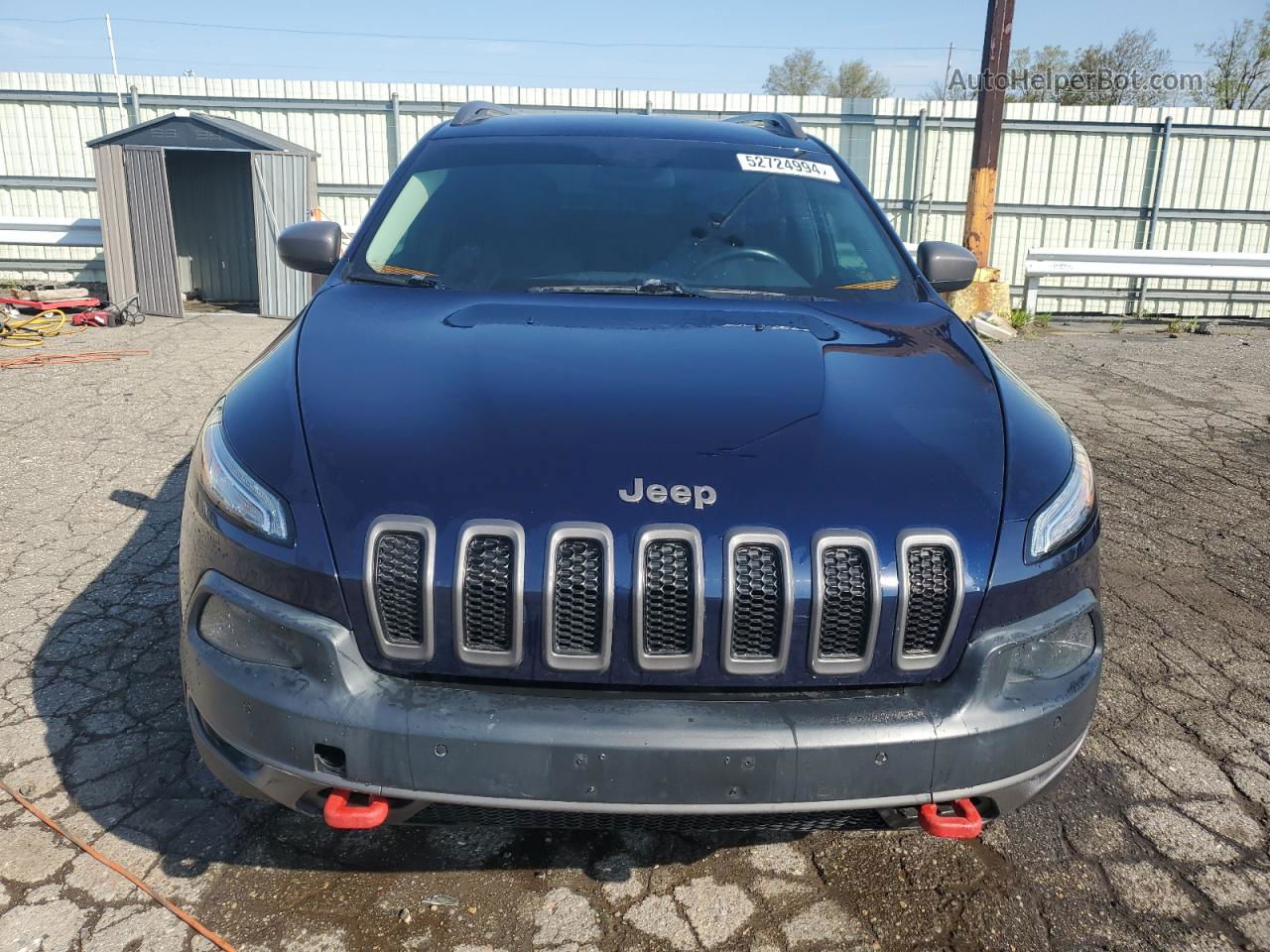 2014 Jeep Cherokee Trailhawk Blue vin: 1C4PJMBS2EW180250