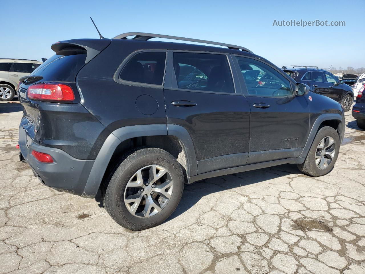 2015 Jeep Cherokee Trailhawk Black vin: 1C4PJMBS2FW685514