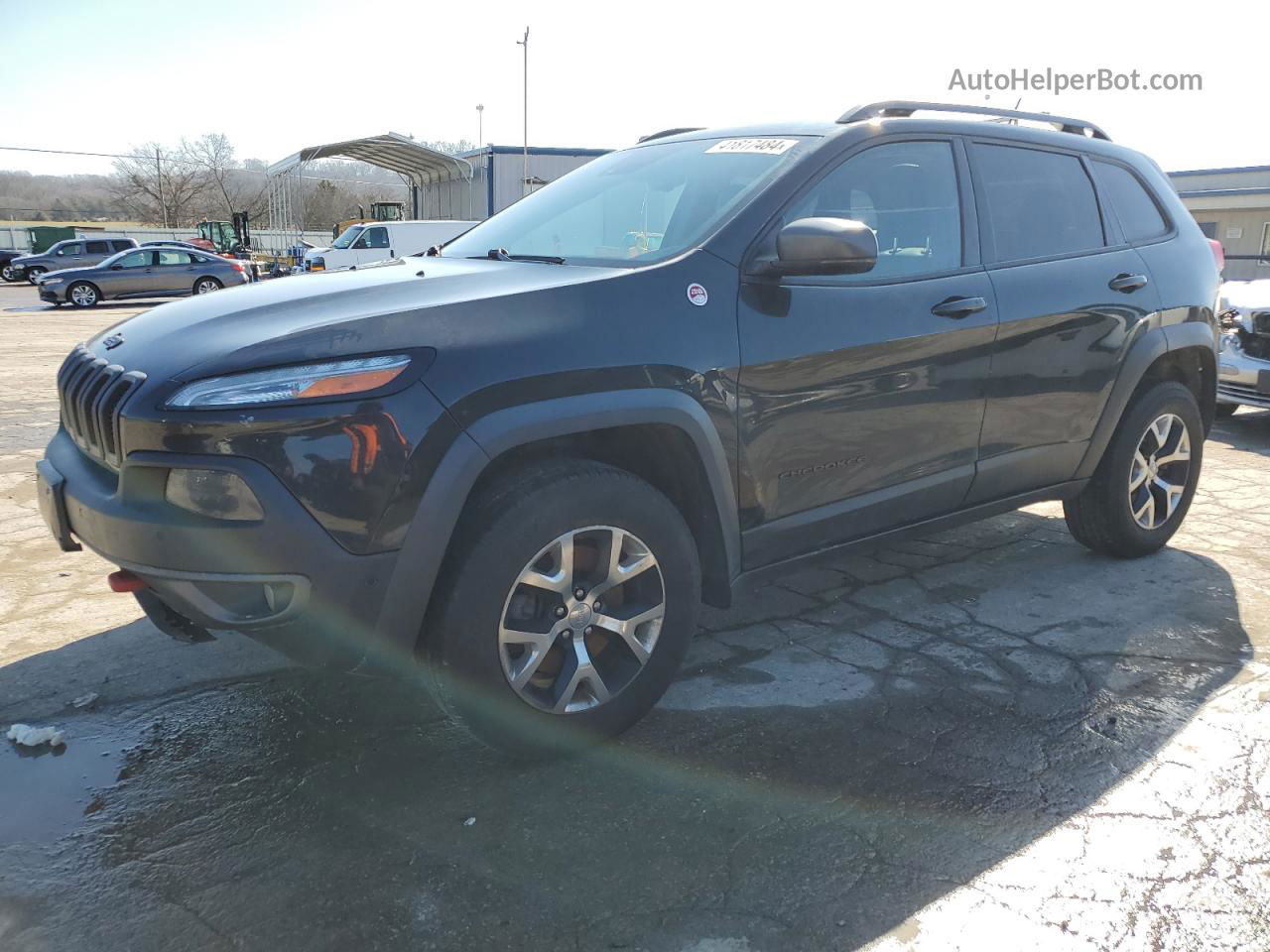 2015 Jeep Cherokee Trailhawk Black vin: 1C4PJMBS2FW685514