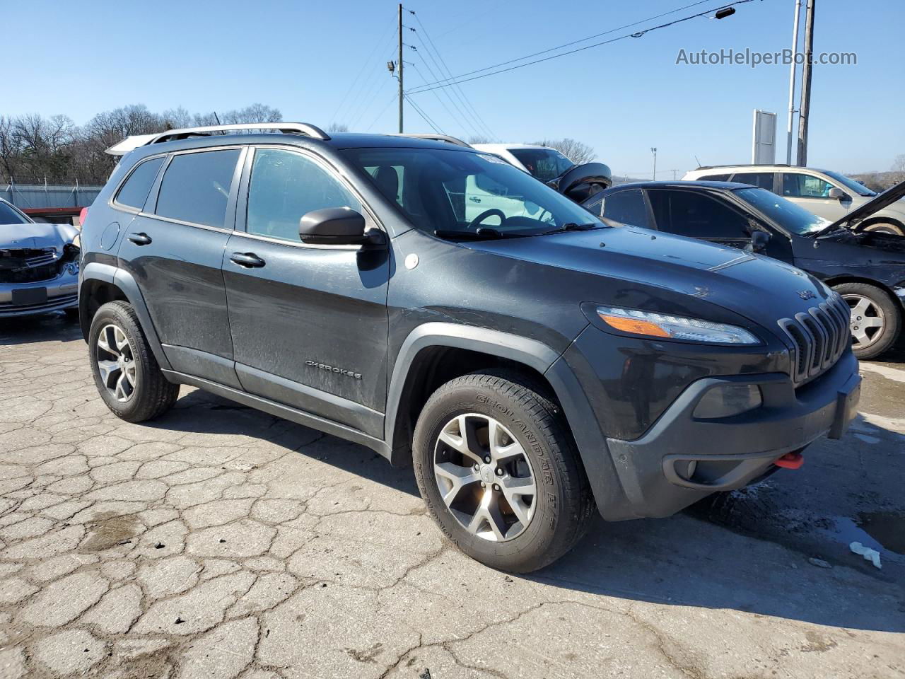 2015 Jeep Cherokee Trailhawk Black vin: 1C4PJMBS2FW685514